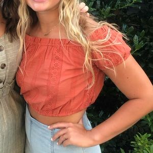 Sky and Sparrow crop shirt- worn once